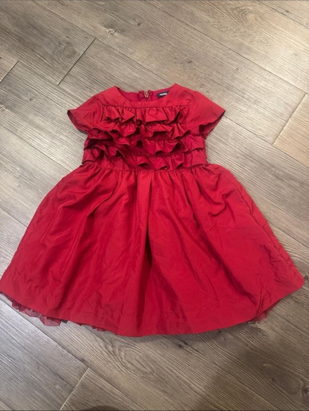 GAP Girls Bright Red Ruffle Holiday Dress. 3T. Like New!🔥